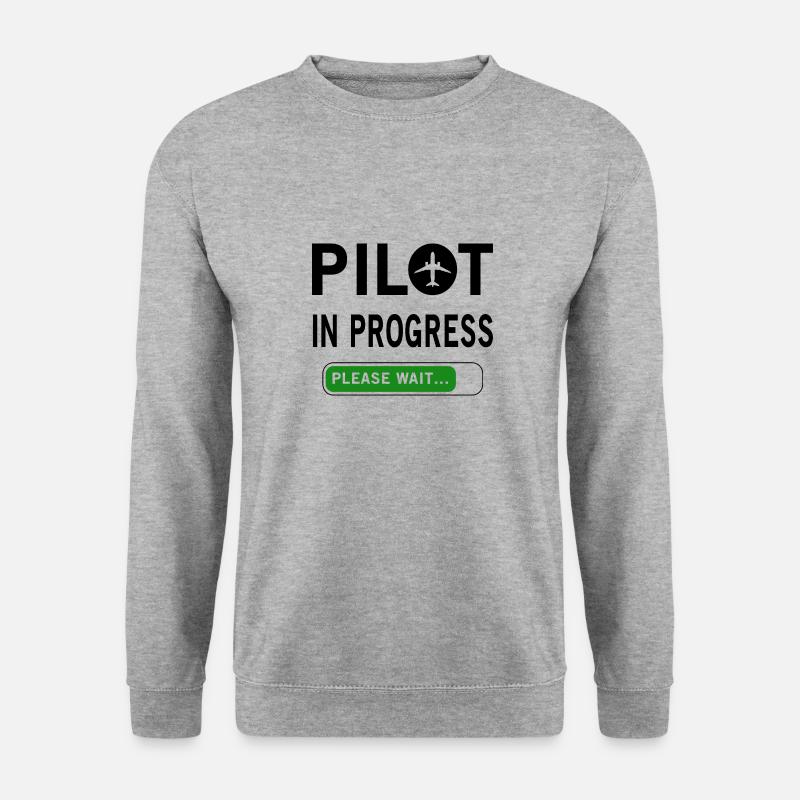 Pilot In Progress Please Wait - Unisex Sweatshirt - salt & pepper