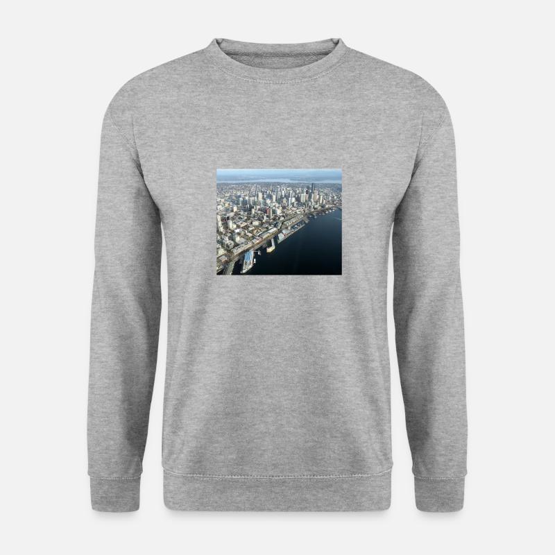 Seattle - Unisex Pullover - Weißgrau meliert