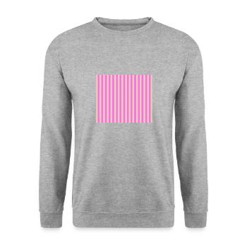 Stripes Beige Rosa - Unisex Pullover - Weißgrau meliert - Vorne - Alina (178cm) & Michal (187cm)