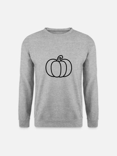 Kürbis - Unisex Pullover - Weißgrau meliert
