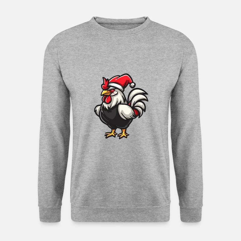 Coq Noël - Sweat-shirt Unisexe - gris chiné
