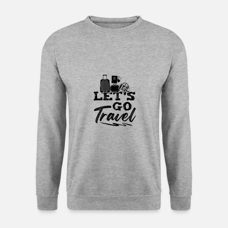 lass uns reisen - Unisex Pullover - Weißgrau meliert