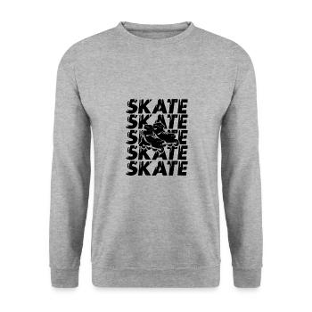 inlineskates sport - Unisex Pullover - Weißgrau meliert - Vorne - Alina (178cm) & Michal (187cm)