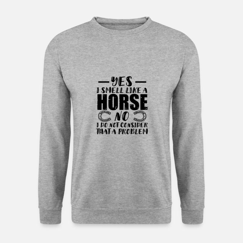 pferde horses - Unisex Pullover - Weißgrau meliert