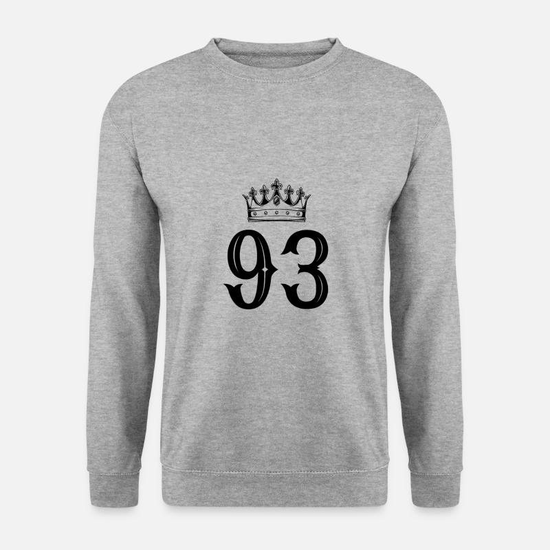 93 Number crown - Unisex Sweatshirt - salt & pepper