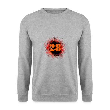 28 Number of blobs - Unisex Sweatshirt - salt & pepper - Front - Alina (178cm) & Michal (187cm)