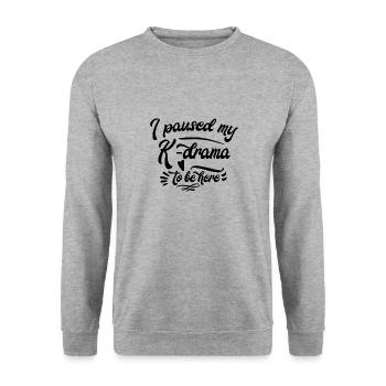K-Pop K-Drama Kpop Kdrama Hallyu Korea South Korea - Unisex Sweatshirt - salt & pepper - Front - Alina (178cm) & Michal (187cm)
