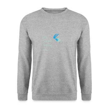 Dear paragliding date fun paraglider - Unisex Sweatshirt - salt & pepper - Front - Alina (178cm) & Michal (187cm)