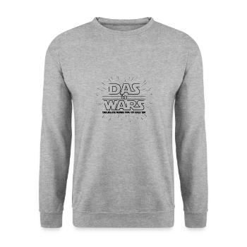 JGA Junggesellenabschied Das wars Bräutigam Mann - Unisex Pullover - Weißgrau meliert - Vorne - Alina (178cm) & Michal (187cm)