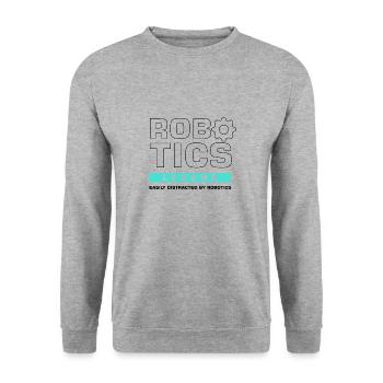 Robotics Legend Engineering Robot Engineer - Unisex Sweatshirt - salt & pepper - Front - Alina (178cm) & Michal (187cm)