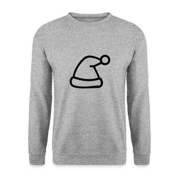 Christmas hat - Unisex Sweatshirt - salt & pepper - Front - Alina (178cm) & Michal (187cm)