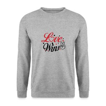 Première Saint-Valentin - Sweat-shirt Unisexe - gris chiné - Devant - Alina (178cm) & Michal (187cm)