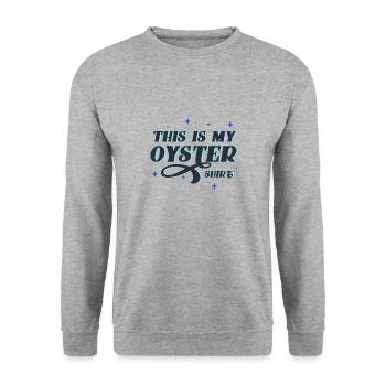 Huîtres et vin Délicieux fruits de mer - Sweat-shirt Unisexe - gris chiné - Devant - Alina (178cm) & Michal (187cm)