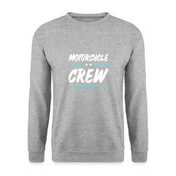 Motorcycle Crew - Unisex Pullover - Weißgrau meliert - Vorne - Alina (178cm) & Michal (187cm)