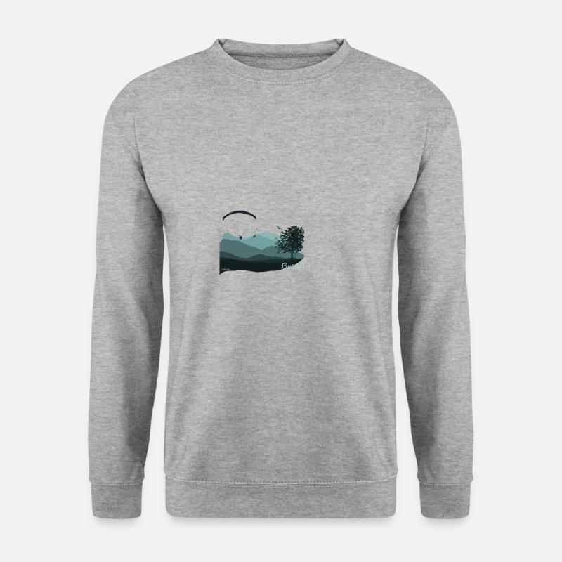 Gleitschirm Paragliding polit Gleitschirmfliegen - Unisex Pullover - Weißgrau meliert
