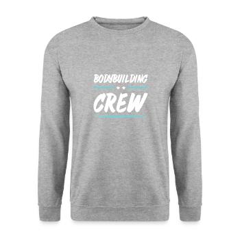 Équipe de musculation - Sweat-shirt Unisexe - gris chiné - Devant - Alina (178cm) & Michal (187cm)
