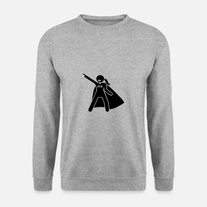 ZFA - Unisex Pullover - Weißgrau meliert