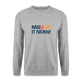 Merge It Now - Programmer funny - Unisex Sweatshirt - salt & pepper - Front - Alina (178cm) & Michal (187cm)