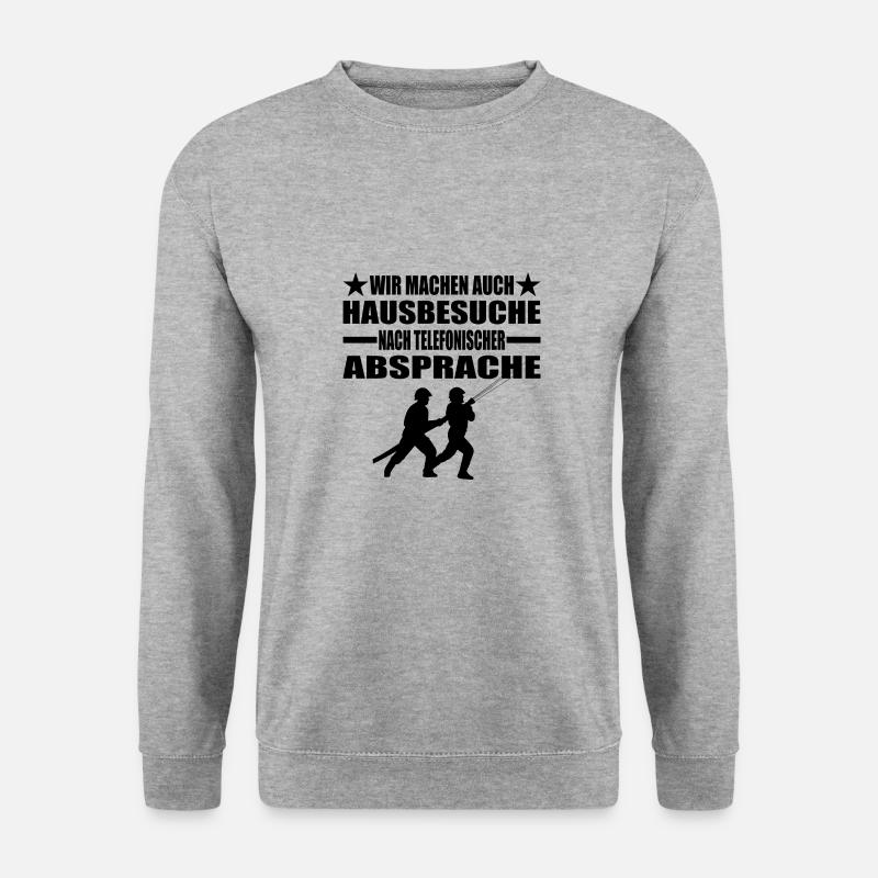 Feuerwehr - Unisex Pullover - Weißgrau meliert