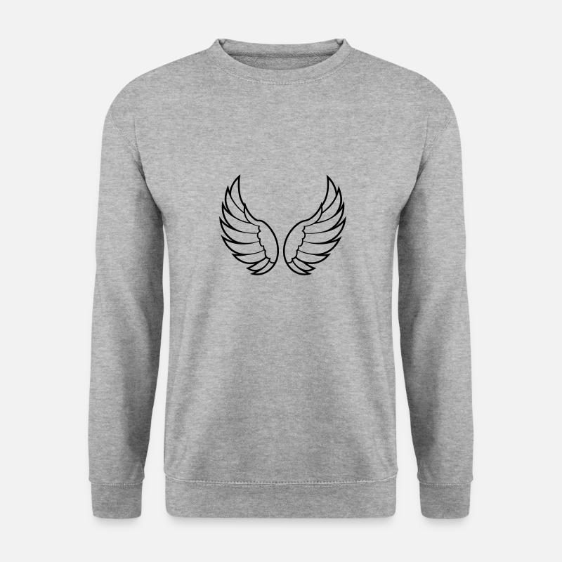 Engelsflügel - Unisex Pullover - Weißgrau meliert