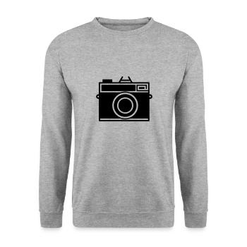 Camera - Unisex Sweatshirt - salt & pepper - Front - Alina (178cm) & Michal (187cm)