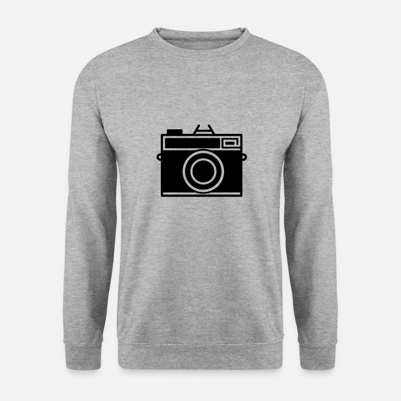 Kamera - Unisex Pullover - Weißgrau meliert