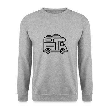 Motorhome - Unisex Sweatshirt - salt & pepper - Front - Alina (178cm) & Michal (187cm)