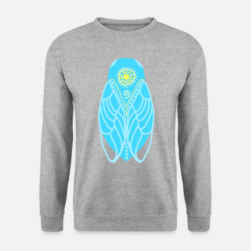 Mediterranean sun cicada - Unisex Sweatshirt - salt & pepper