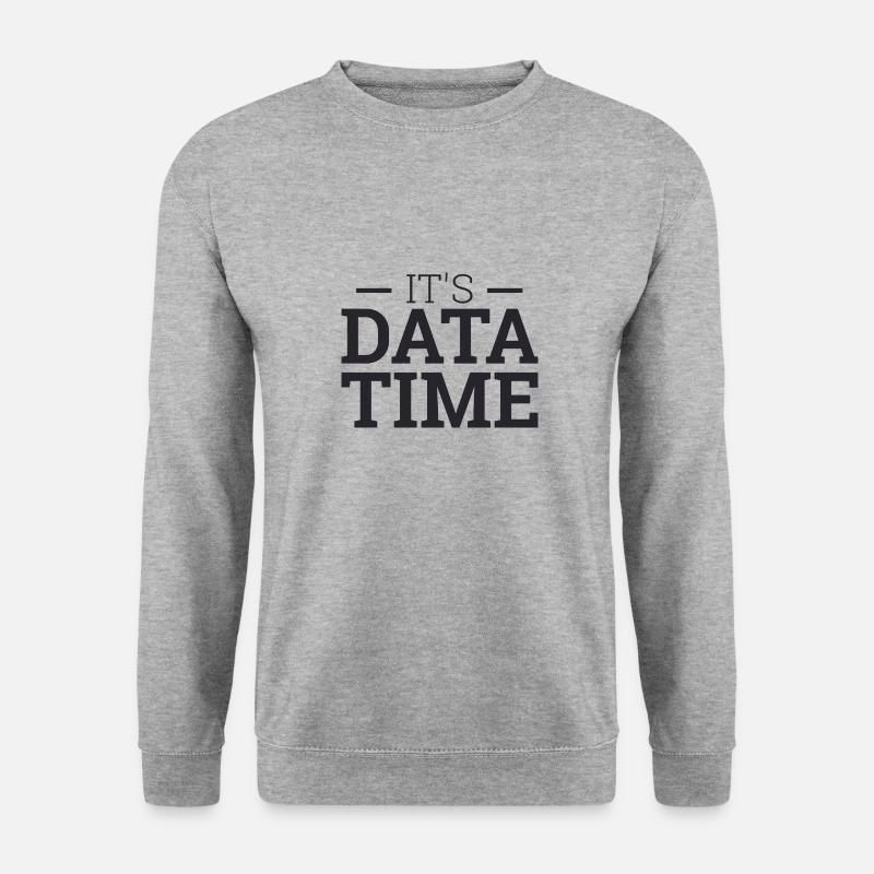 "Its Data Time" | Data Scientist - Unisex Pullover - Weißgrau meliert