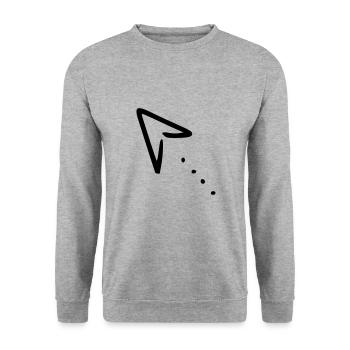 Arrow drawing sketch black - Unisex Sweatshirt - salt & pepper - Front - Alina (178cm) & Michal (187cm)