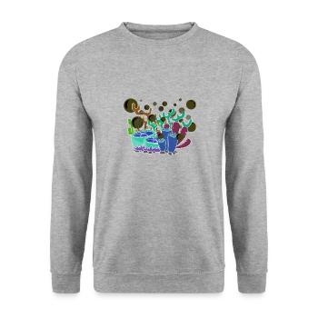 Récifs coralliens colorés, océan, plongée avec - Sweat-shirt Unisexe - gris chiné - Devant - Alina (178cm) & Michal (187cm)