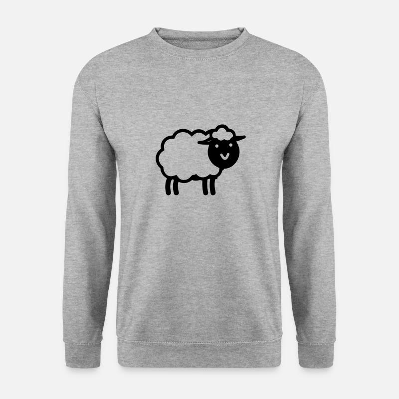 Schaf - Unisex Pullover - Weißgrau meliert