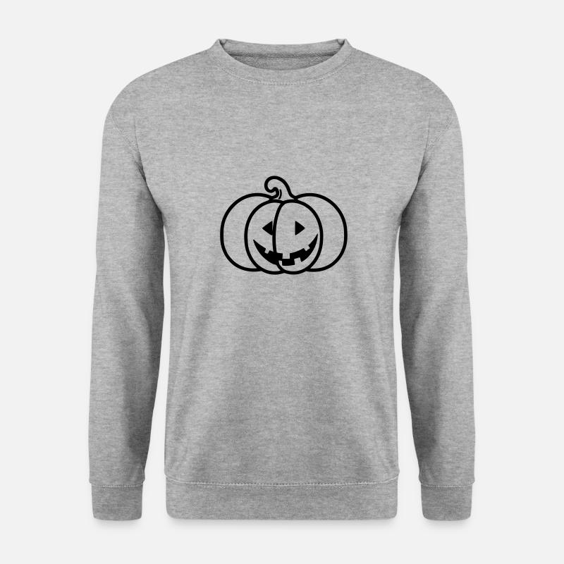 Kürbis - Unisex Pullover - Weißgrau meliert