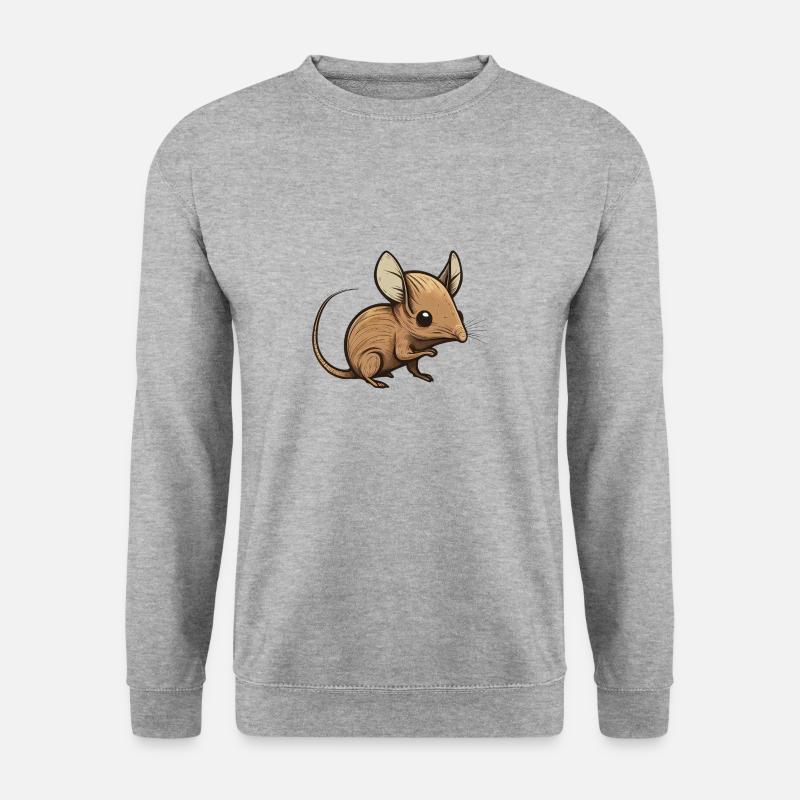 Elefantenspitzmaus - Unisex Pullover - Weißgrau meliert