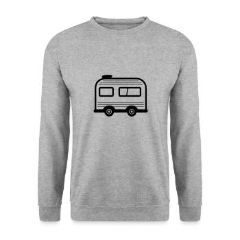 Small caravan - Unisex Sweatshirt - salt & pepper - Front - Alina (178cm) & Michal (187cm)