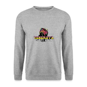 Tenerife Party Crew Holidays - Unisex Sweatshirt - salt & pepper - Front - Alina (178cm) & Michal (187cm)