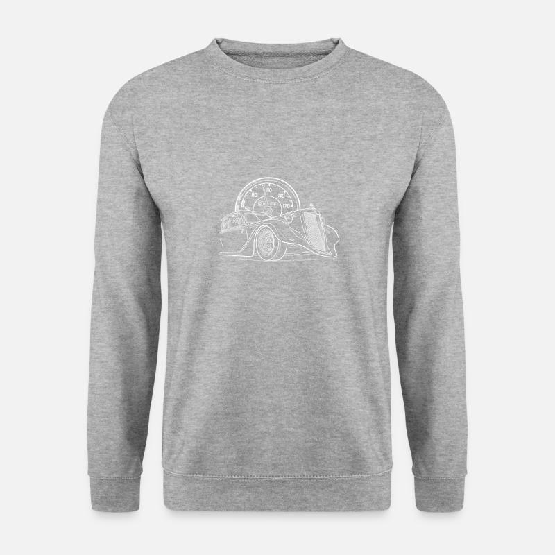 Oldtimer weiß - Unisex Pullover - Weißgrau meliert