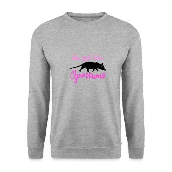 Rodent Animal Cute Opossum Wild Animal - Unisex Sweatshirt - salt & pepper - Front - Alina (178cm) & Michal (187cm)