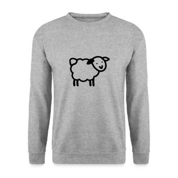sheep - Unisex Sweatshirt - salt & pepper - Front - Alina (178cm) & Michal (187cm)