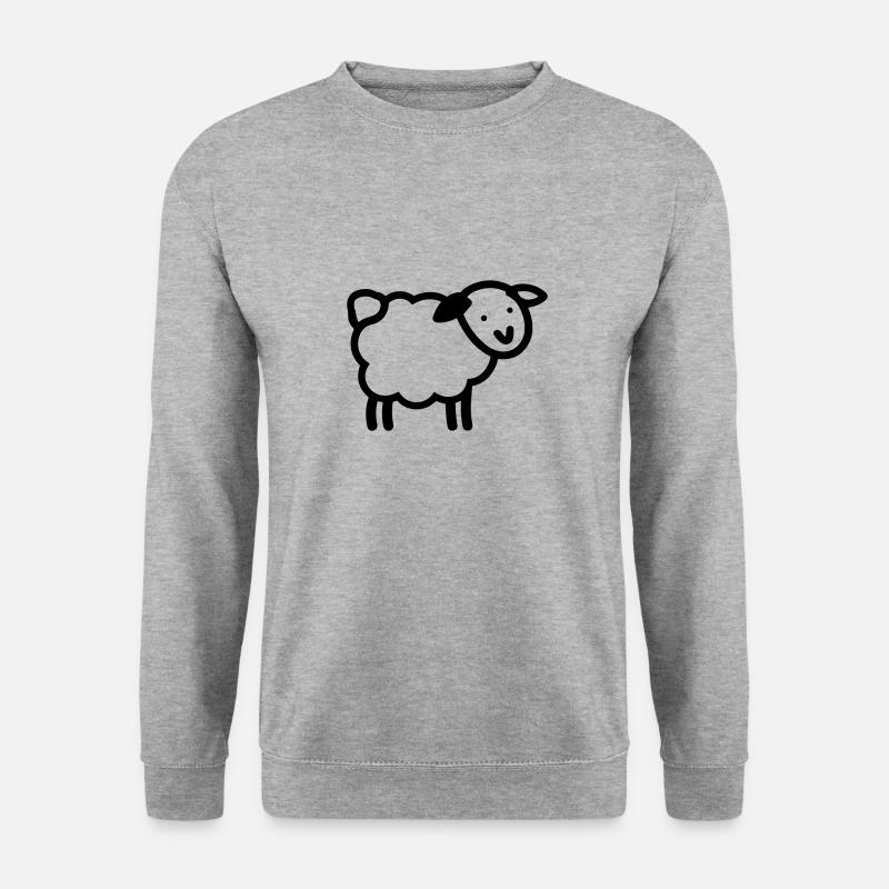 Schaf - Unisex Pullover - Weißgrau meliert