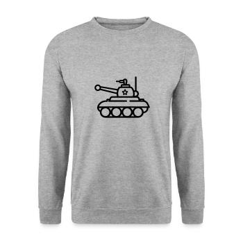 tank - Unisex Sweatshirt - salt & pepper - Front - Alina (178cm) & Michal (187cm)