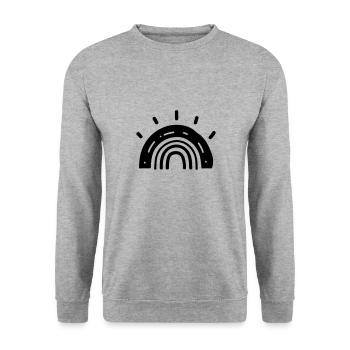 Arc en ciel - Sweat-shirt Unisexe - gris chiné - Devant - Alina (178cm) & Michal (187cm)