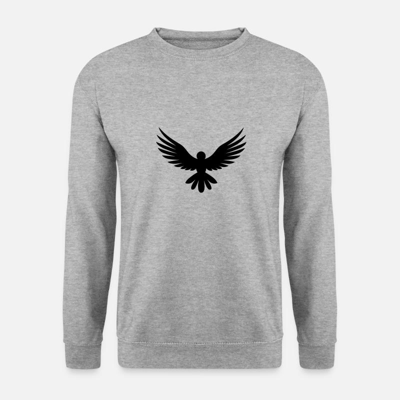 Habicht - Unisex Pullover - Weißgrau meliert