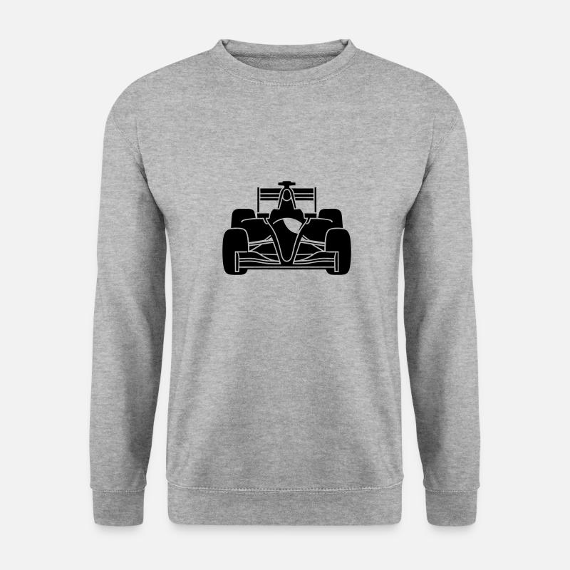 Rennwagen - Unisex Pullover - Weißgrau meliert