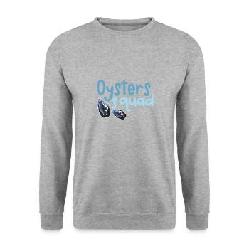Oysters Squad Seafood Lover Hobby Chef - Unisex Sweatshirt - salt & pepper - Front - Alina (178cm) & Michal (187cm)