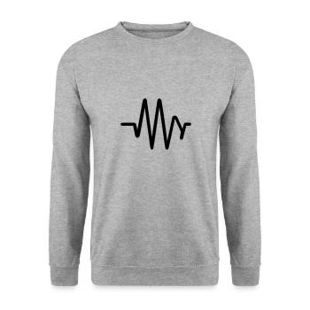 Pulse, heartbeat - Unisex Sweatshirt - salt & pepper - Front - Alina (178cm) & Michal (187cm)