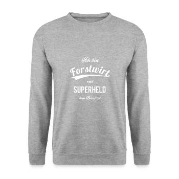 Forstwirt - Unisex Pullover - Weißgrau meliert - Vorne - Alina (178cm) & Michal (187cm)