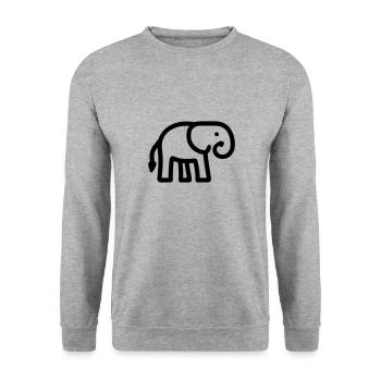 Elephant - Unisex Sweatshirt - salt & pepper - Front - Alina (178cm) & Michal (187cm)
