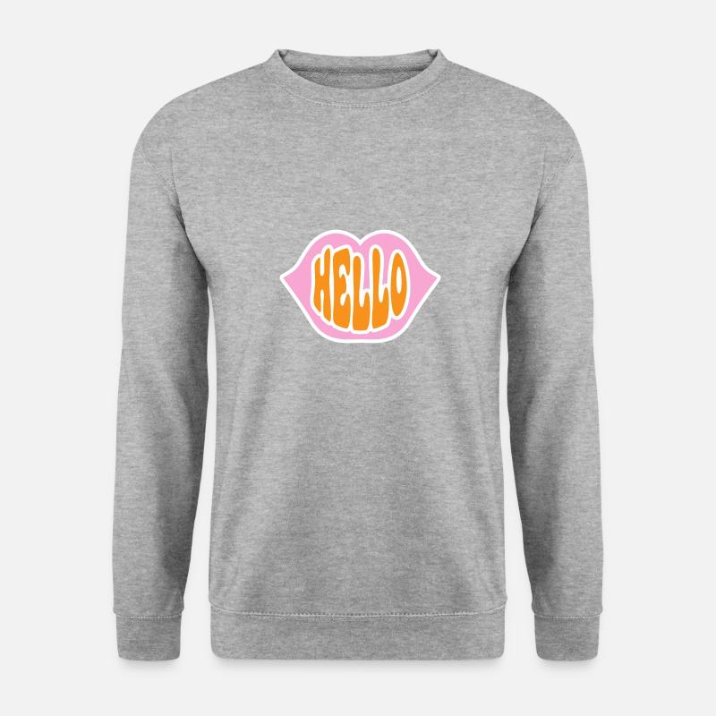 Hello Summer - Unisex Pullover - Weißgrau meliert