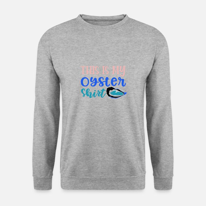 Oyster Seafood Hobbykoch - Unisex Pullover - Weißgrau meliert